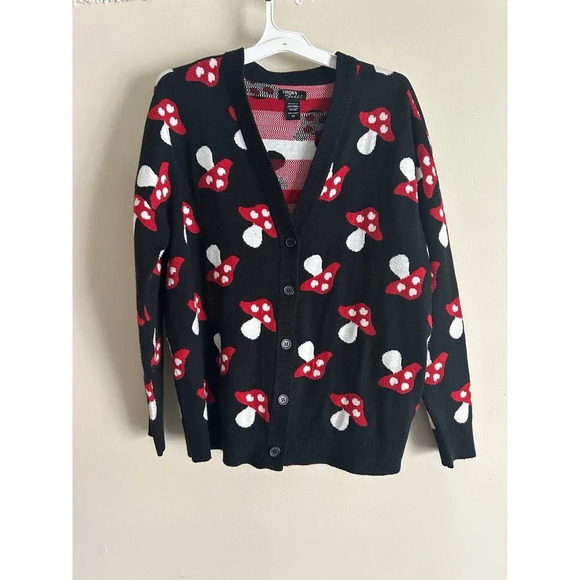 Hot Topic Sweaters - Thorn & Fable Mushroom Print Cardigan Sweater size L